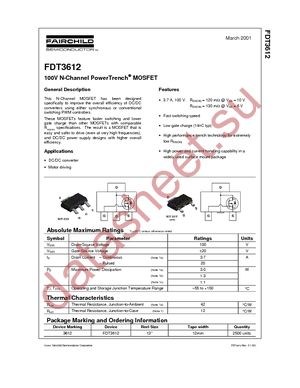 FDT3612 datasheet  